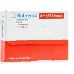 Rotigotina. Parche Cada Parche contiene: Rotigotina 18 mg/40 cm2 Envase con 28 sobres con una Liberación de 8 mg/24 h.